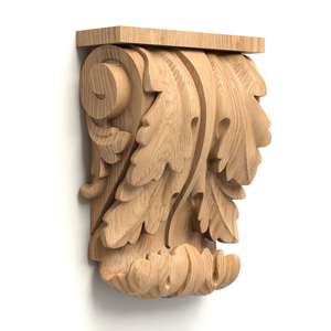 Baroque-style wooden corbel, Ornate Classical corbel 